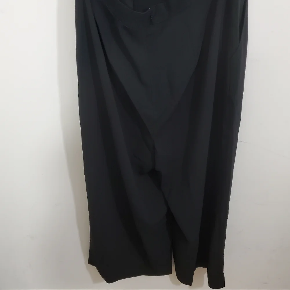 NWT Madewell Apron Bow Back Jumpsuit Black Size 10 Wide Leg Preppy Nautical